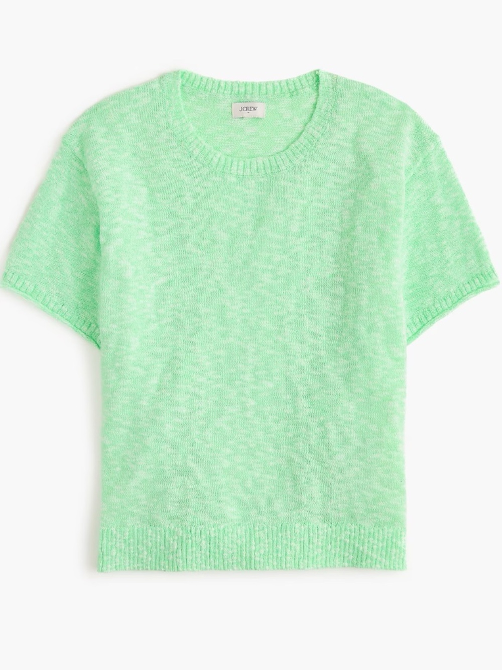 J.Crew Factory Beach Sweater Apple Sorbet Short Sleeve Relaxed M
